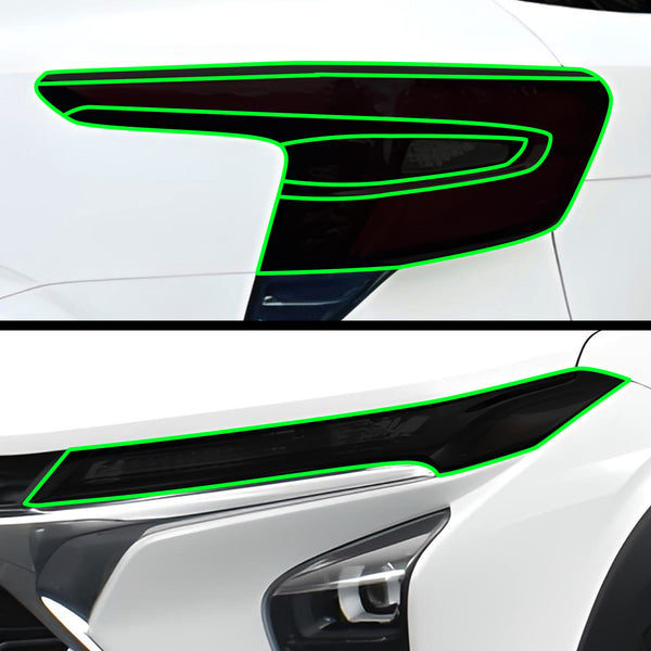 Chevy Trax 2024–2026 Dark Smoke Headlight & Taillight Tint Kit – Precut Vinyl Lens Overlays
