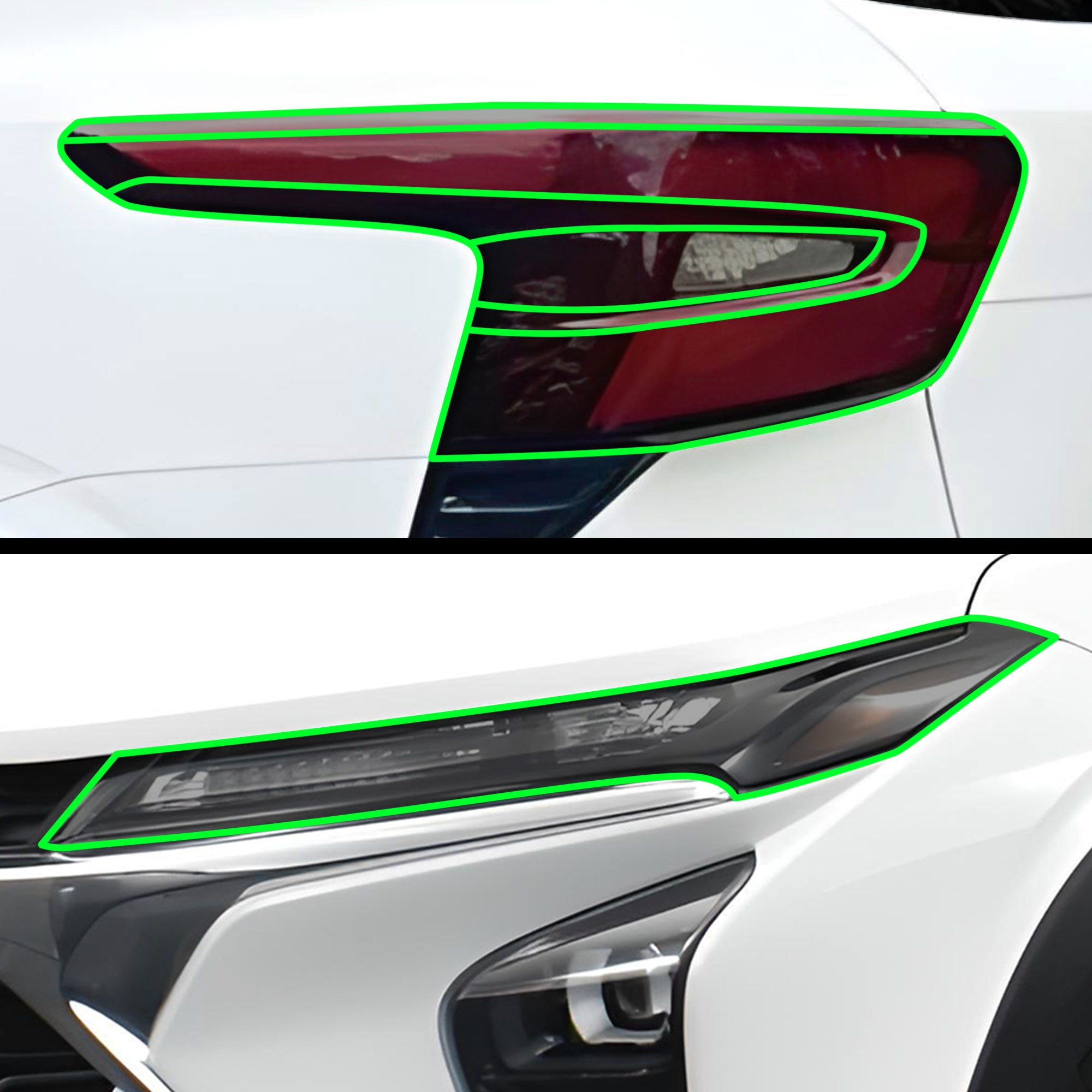 Full Headlight Taillight Precut Smoked PPF Tint Kit Film Overlay Fits Chevrolet Trax 2024 - 2025 - Bogar Tech Designs