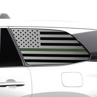 Buy thin-green-line Quarter Window American Flag Vinyl Decal Stickers Fits Lexus TX 2024 2025