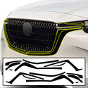 Vinyl Chrome Delete Side Window Trim Front Grille Blackout Decal Stickers Overlay Film Fits Mazda CX-90 2024-2025