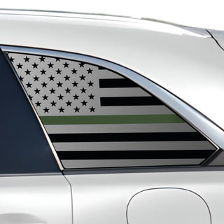 Buy thin-green-line Quarter Window American Flag Vinyl Decal Stickers Fits Mazda CX-90 2024 2025