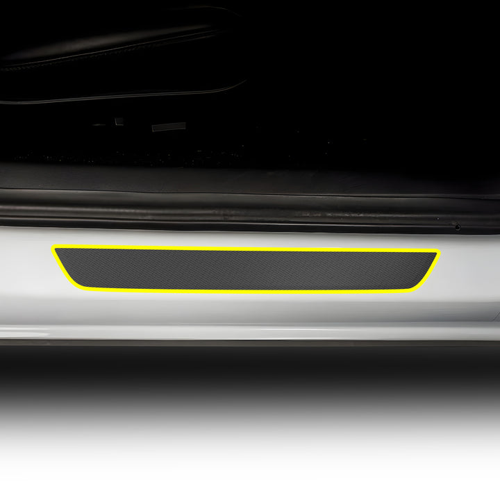Fits Tesla Model 3 2024+ Precut Door Sill Premium Paint Protection Film PPF Decal Film Kit Cover, Gloss Black Carbon Fiber - Bogar Tech Designs