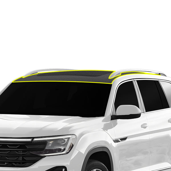 Fits Volkswagen Atlas 2024+ Precut Premium Gloss Black Carbon Fiber Roof Paint Protection Film PPF Decal Film Kit Cover