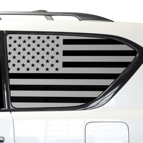 American Flag Quarter Window Decal for Nissan Armada 2017-2024 – Precut Matte Black Vinyl