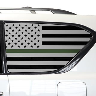 Buy thin-green-line Quarter Window American Flag Vinyl Decal Stickers Fits Nissan Armada 2017-2024