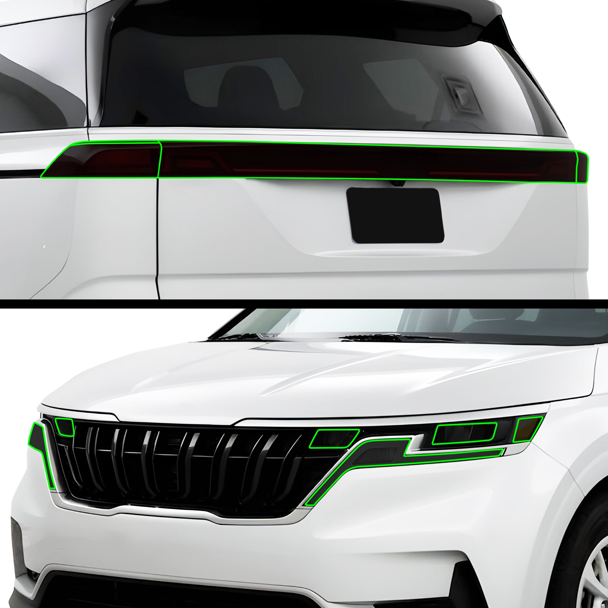 Full Headlight Taillight Precut Smoked PPF Tint Kit Film Overlay Fits Kia Carnival 2022 - 2024 - Bogar Tech Designs