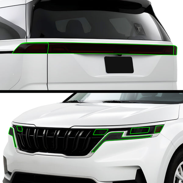 KIA Carnival 2022–2024 Dark Smoke Headlight & Taillight Tint Kit – Precut Vinyl Lens Overlays
