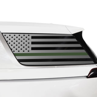 Buy thin-green-line Quarter Window American Flag Vinyl Decal Stickers Fits Kia Carnival 2022-2025