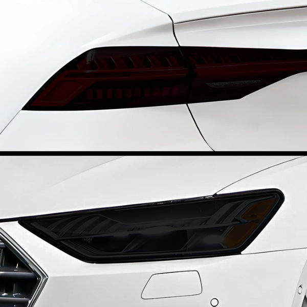 Full Headlight Taillight Precut Smoked PPF Tint Kit Film Overlay Fits Audi S7 A7 Sportback 2019-2024