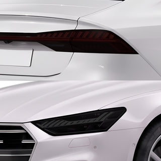 Audi S7 A7 Sportback 2019–2026 Dark Smoke Headlight & Taillight Tint Kit – Precut Vinyl Lens Overlays