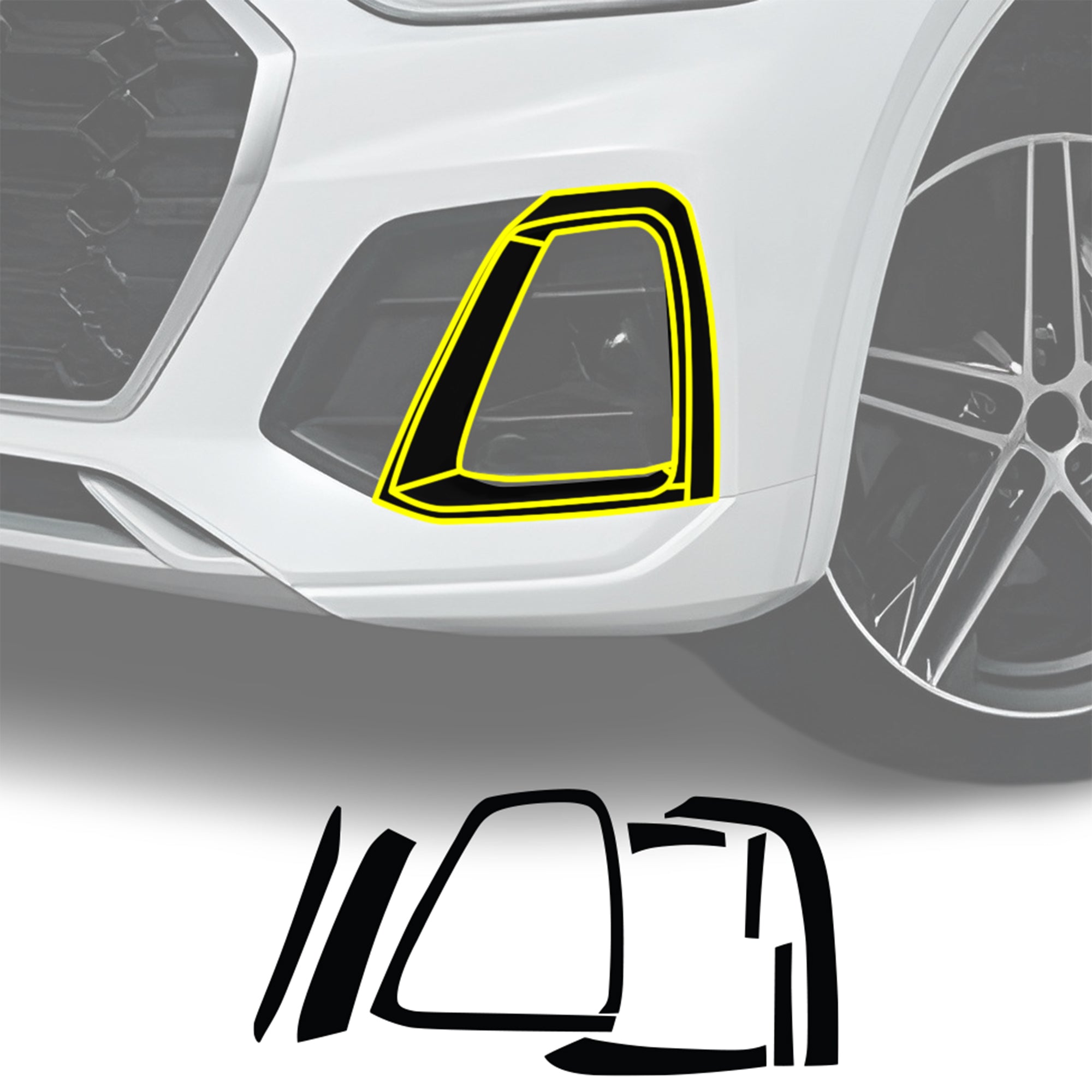 Audi Q5 2019-2025 Blackout Chrome Delete Kit - Precut Gloss Black Vinyl Overlays