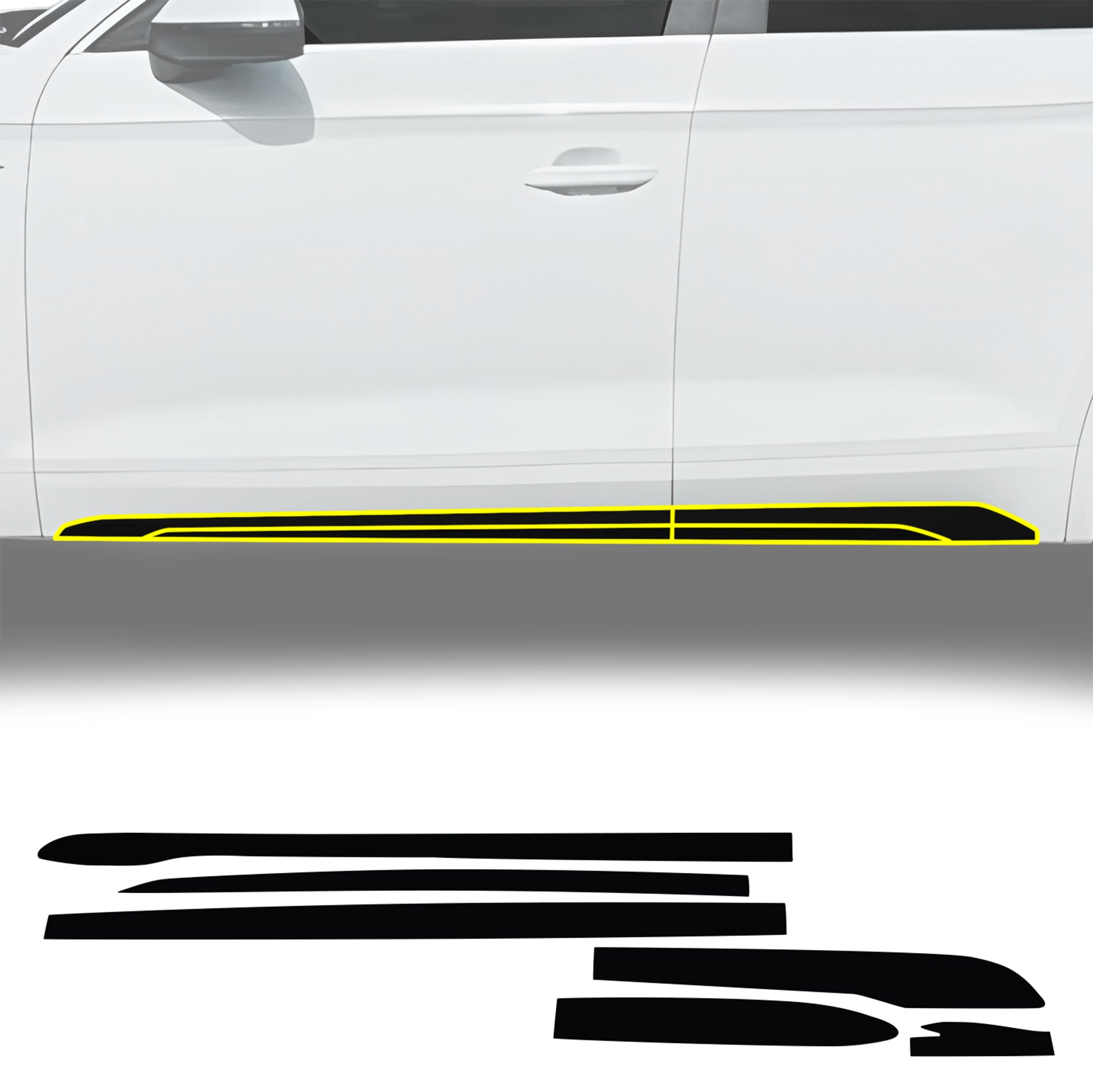 Audi Q5 2019-2025 Blackout Chrome Delete Kit - Precut Gloss Black Vinyl Overlays