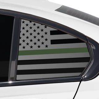 Buy thin-green-line Quarter Window American Flag Vinyl Decal Stickers Fits BMW 3 Series 2019-2023