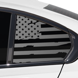 Quarter Window American Flag Vinyl Decal Stickers Fits BMW 3 Series 2019-2023