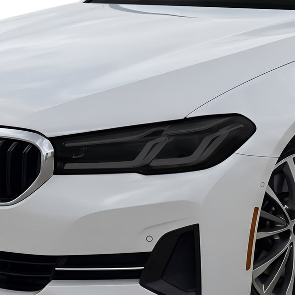 BMW 5 Series 2021–2023 Dark Smoke Headlight & Taillight Tint Kit – Precut Vinyl Lens Overlays