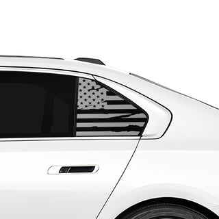 Buy distressed-black Fits BMW 7 Series 2023+ Quarter Window American Flag Vinyl Decal Stickers