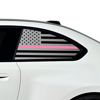 Buy thin-pink-line Fits BMW M2 2023+ Quarter Window American Flag Vinyl Decal Stickers