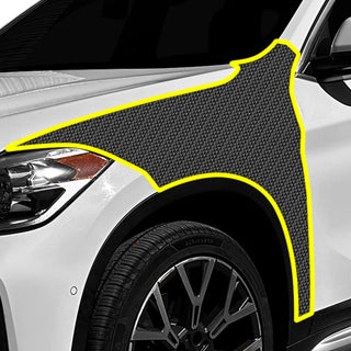 Fits BMW X1 2016-2022 Precut Premium Gloss Black Carbon Fiber Fender Paint Protection Film PPF Decal Film Kit