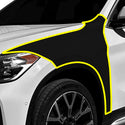 Fits BMW X1 2016-2022 Precut Premium Gloss Black Carbon Fiber Fender Paint Protection Film PPF Decal Film Kit