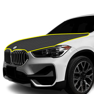 Fits BMW X1 2016-2022 Precut Premium Gloss Black Carbon Fiber Hood Paint Protection Film PPF Decal Film Kit