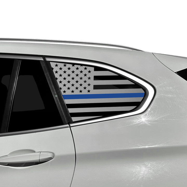 Fits BMW X1 2016 - 2022Quarter Window American Flag Vinyl Decal Stickers - Bogar Tech Designs