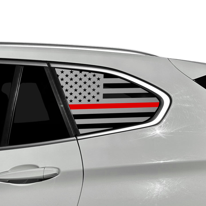 Fits BMW X1 2016 - 2022Quarter Window American Flag Vinyl Decal Stickers - Bogar Tech Designs