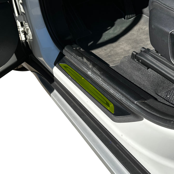 Fits BMW X1 2020 - 2022 Precut Door Sill Premium Paint Protection Film PPF Decal Film Kit, Gloss Black Carbon Fiber - Bogar Tech Designs