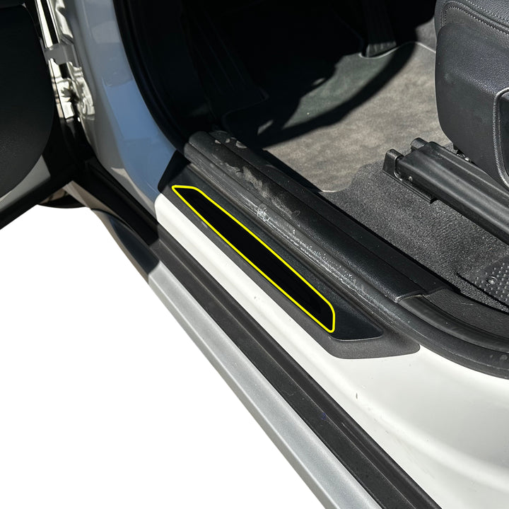 Fits BMW X1 2020 - 2022 Precut Door Sill Premium Paint Protection Film PPF Decal Film Kit, Gloss Black Carbon Fiber - Bogar Tech Designs