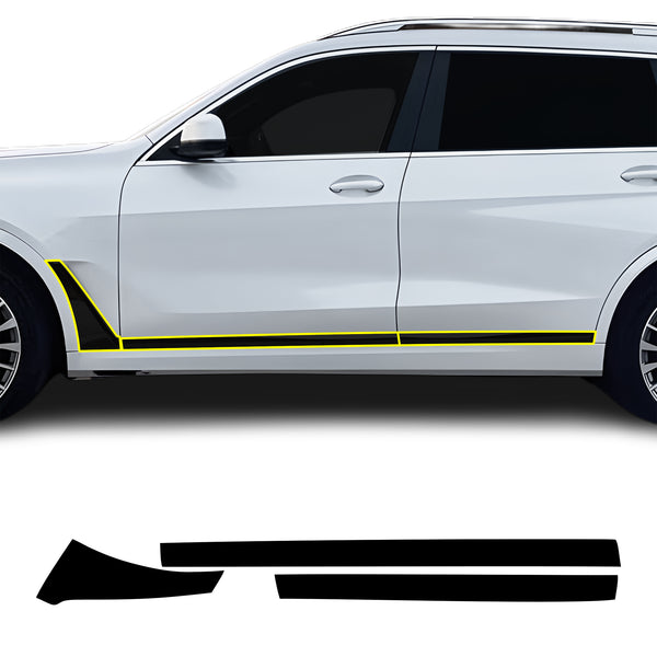 BMW X7 2019-2026 Blackout Chrome Delete Kit – Precut Gloss Black Vinyl Overlays