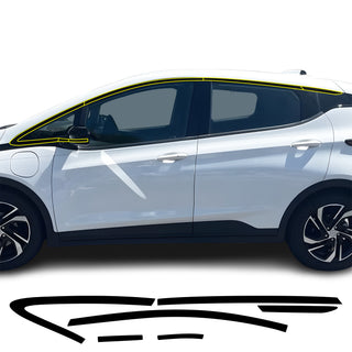 Chevrolet Bolt EV Bolt 2022-2023 Window Trim Blackout Chrome Delete Kit - Precut Gloss Black Vinyl Overlays