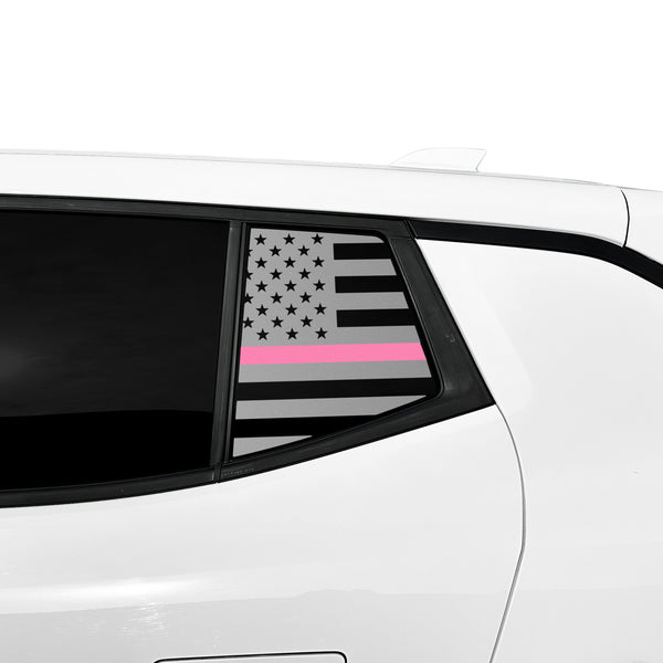 Fits Chevrolet Equinox EV 2024+ Quarter Window American Flag Vinyl Decal Stickers