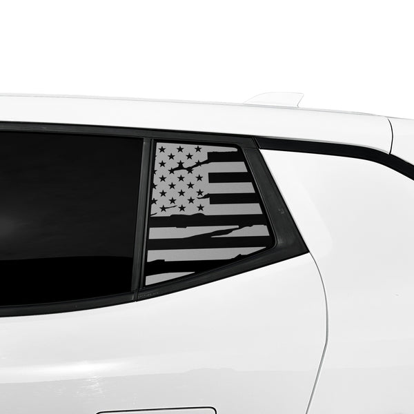 Fits Chevrolet Equinox EV 2024+ Quarter Window American Flag Vinyl Decal Stickers