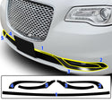 Vinyl Chrome Delete Sides Front Rear Bumper Trim Blackout Decal Stickers Overlay Film Fits Chrysler 300 2015-2023