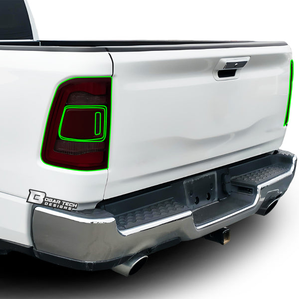 Full Headlight Taillight Precut Smoked PPF Tint Kit Film Overlay Fits Dodge Ram 2019 2020 2021 2022 2023