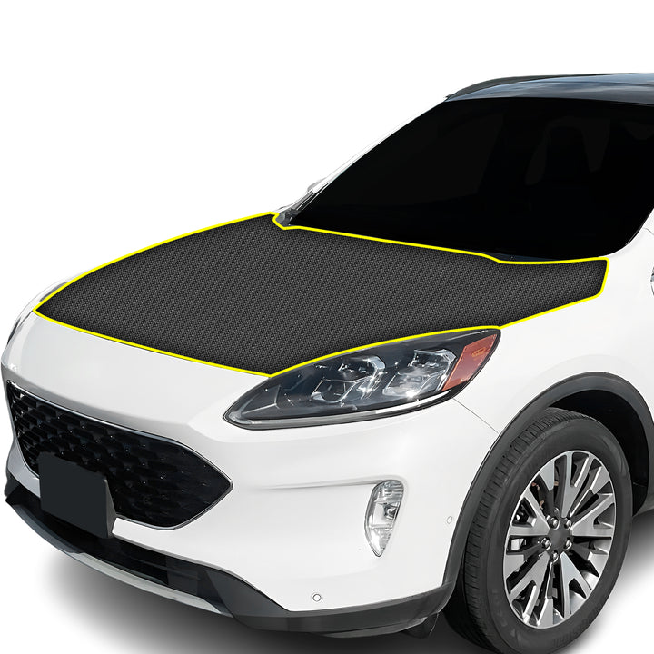 Fits Ford Escape 2020 - 2022 Precut Premium Gloss Black Carbon Fiber Hood Paint Protection Film PPF Decal Film Kit - Bogar Tech Designs