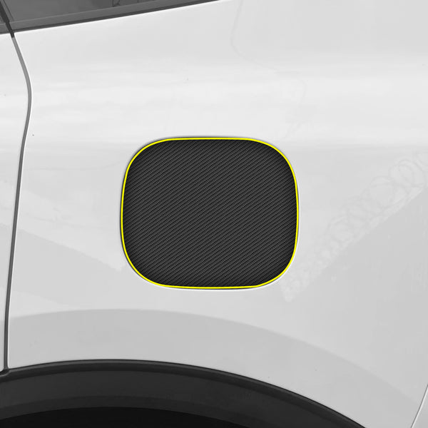 Fits Ford Escape 2020+ Precut Fuel Door Premium Paint Protection Film PPF Decal Film Kit Gas Cap Cover, Gloss Black Carbon Fiber