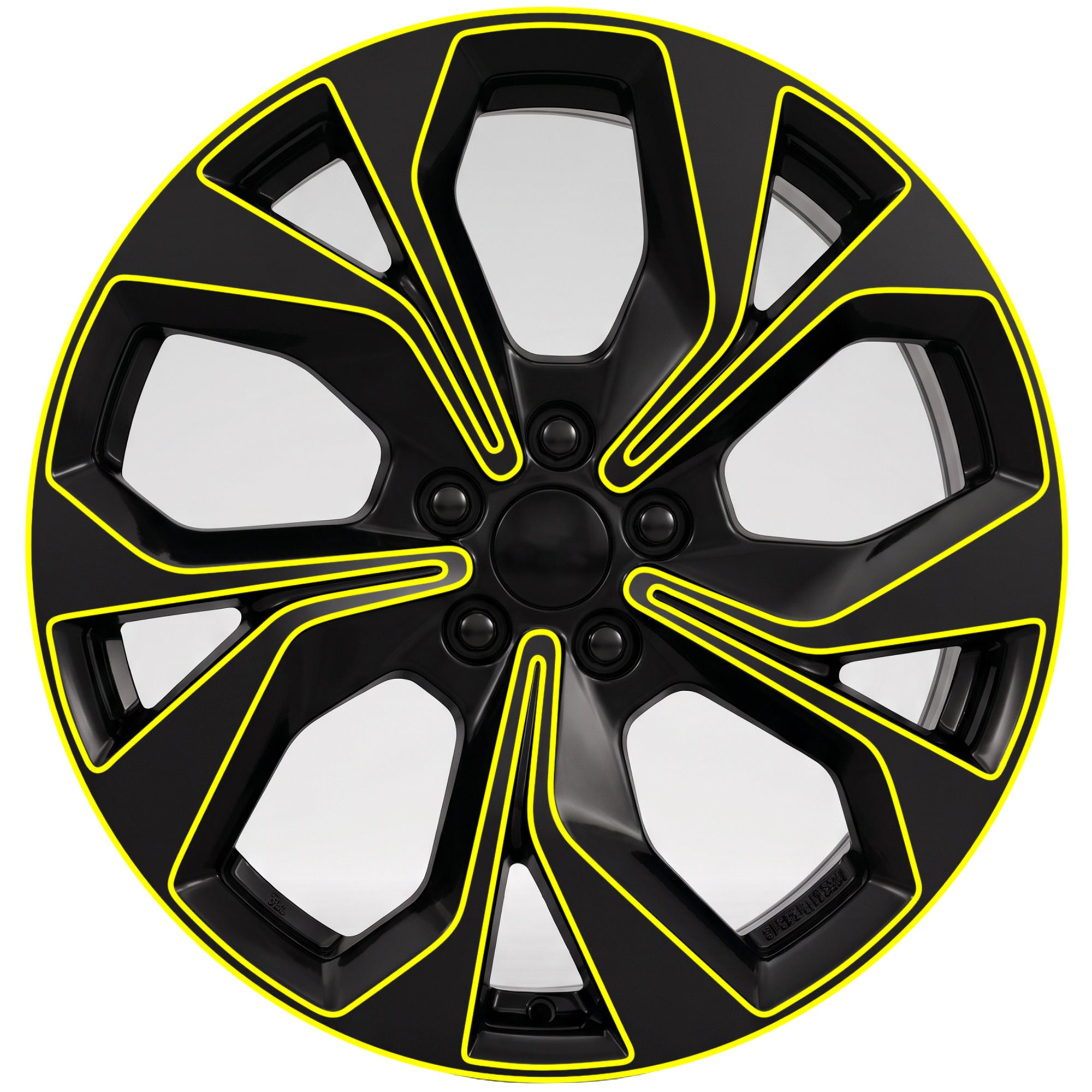 Ford Mustang Mach-E 2021-2026 Wheels Blackout Chrome Delete Kit – Precut Gloss Black Vinyl Overlays