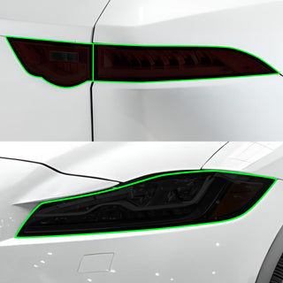 Full Headlight Taillight Precut Smoked PPF Tint Kit Film Overlay Fits Jaguar F-Pace 2017-2020