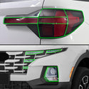 Full Headlight Taillight Precut Smoked PPF Tint Kit Film Overlay Fits Hyundai Santa Cruz 2022+