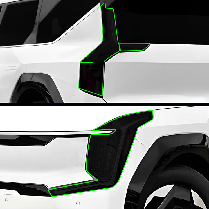 Fits Kia Ev9 2024 - 2025 Full Headlight Taillight Precut Smoked PPF Tint Kit Film Overlay - Bogar Tech Designs