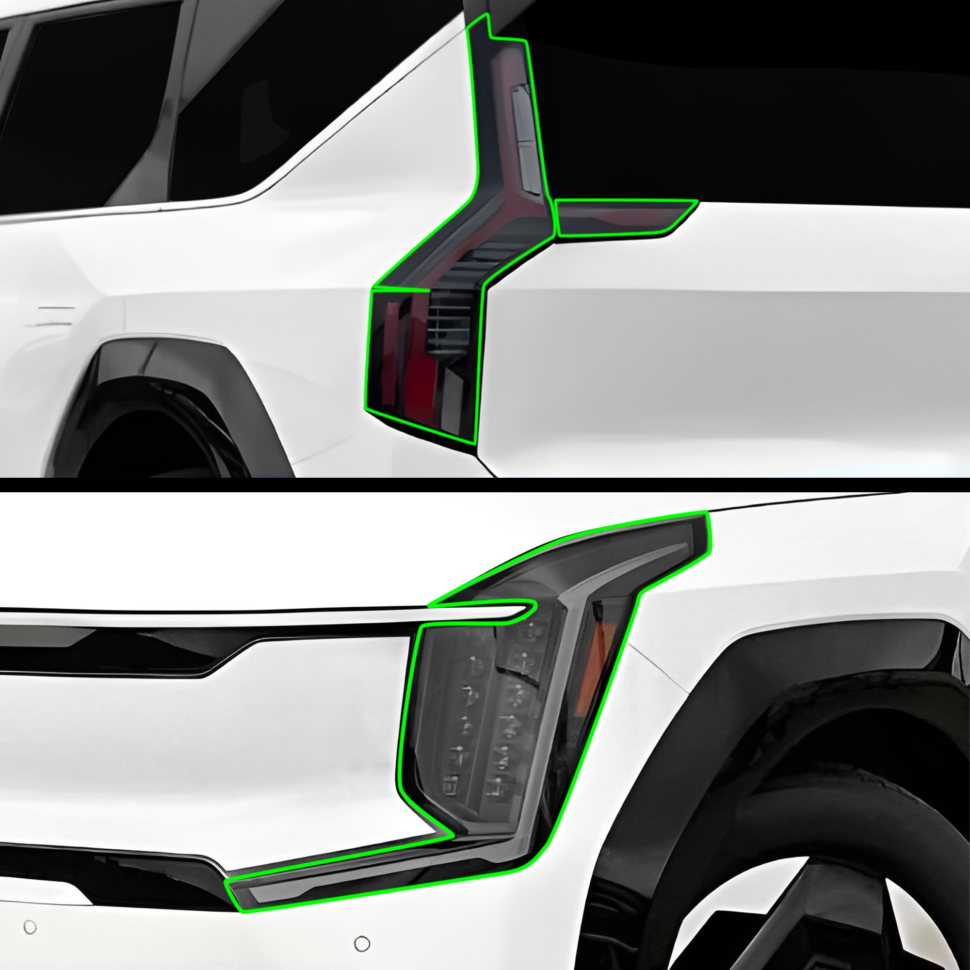 Fits Kia Ev9 2024 - 2025 Full Headlight Taillight Precut Smoked PPF Tint Kit Film Overlay - Bogar Tech Designs