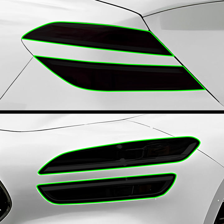 Fits Genesis G70 2022 - 2025 Full Headlight Taillight Precut Smoked PPF Tint Kit Film Overlay - Bogar Tech Designs