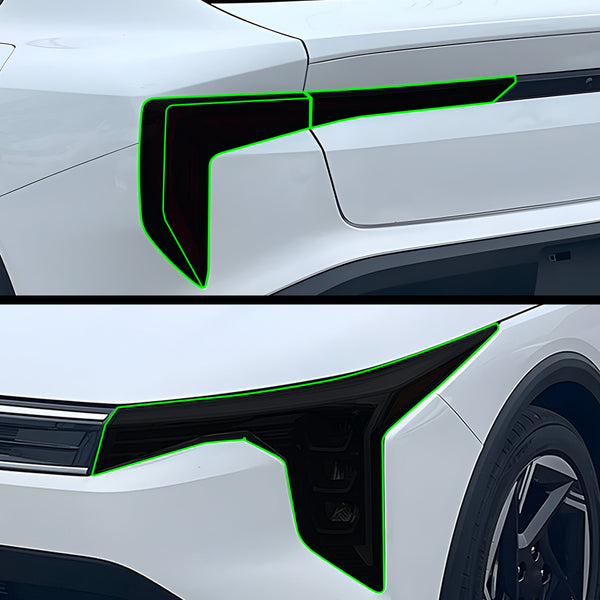 KIA K4 2025–2027 Dark Smoke Headlight & Taillight Tint Kit – Precut Vinyl Lens Overlays