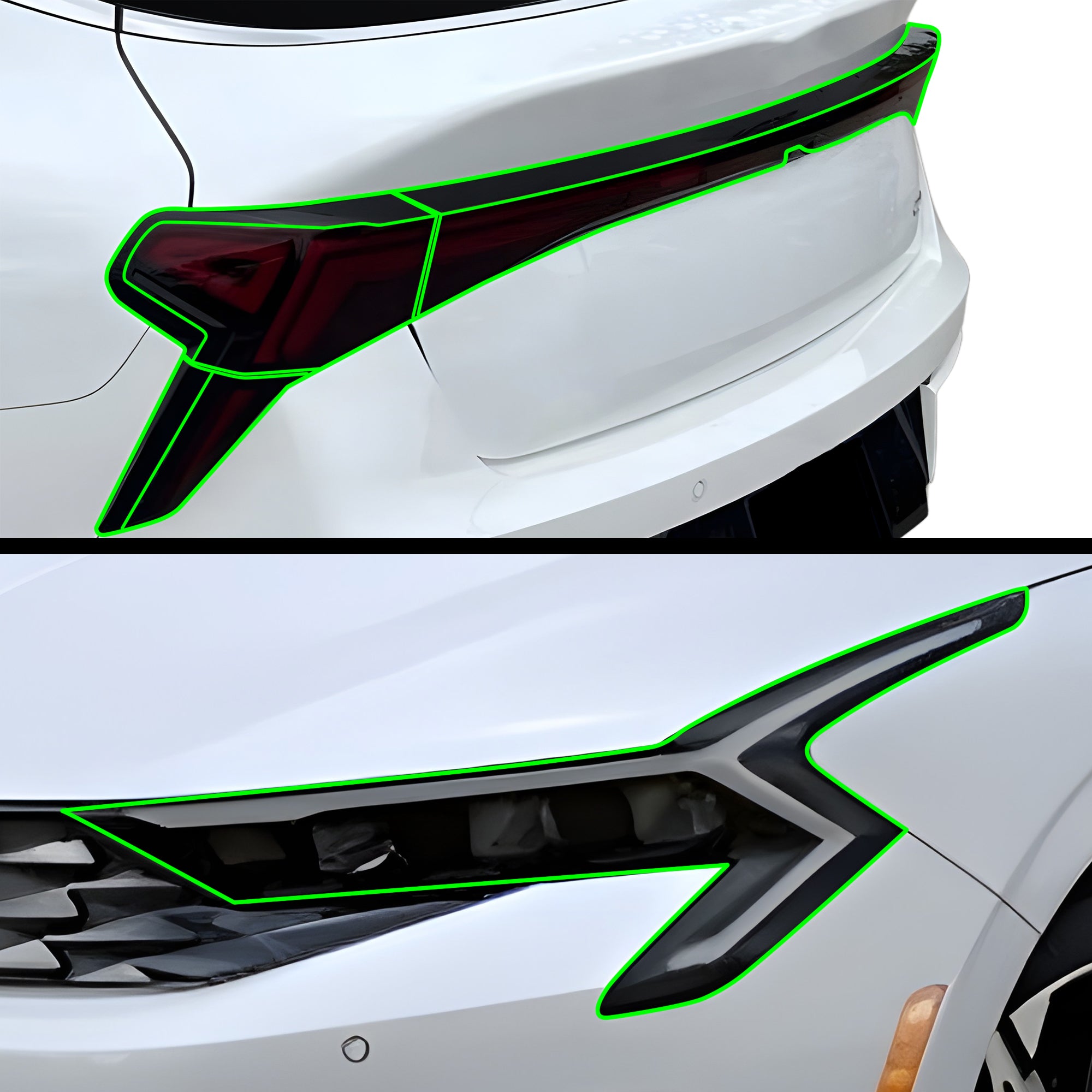 Fits KIA K5 2025 - 2026 Full Headlight Taillight Precut Smoked PPF Tint Kit Film Overlay - Bogar Tech Designs