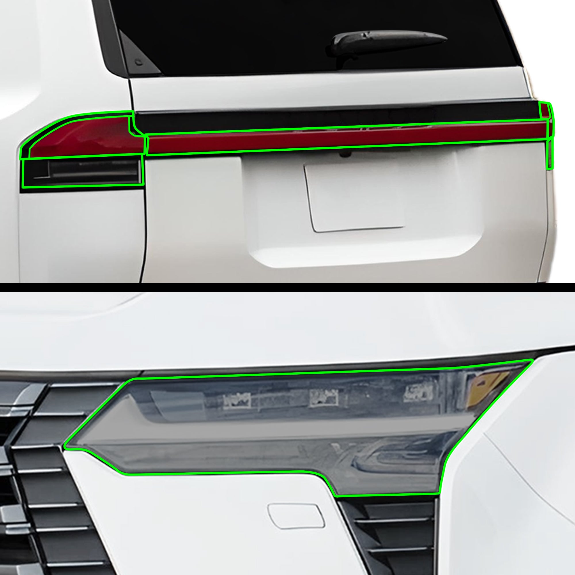 Fits Lexus GX 2024 - 2025 Full Headlight Taillight Precut Smoked PPF Tint Kit Film Overlay - Bogar Tech Designs
