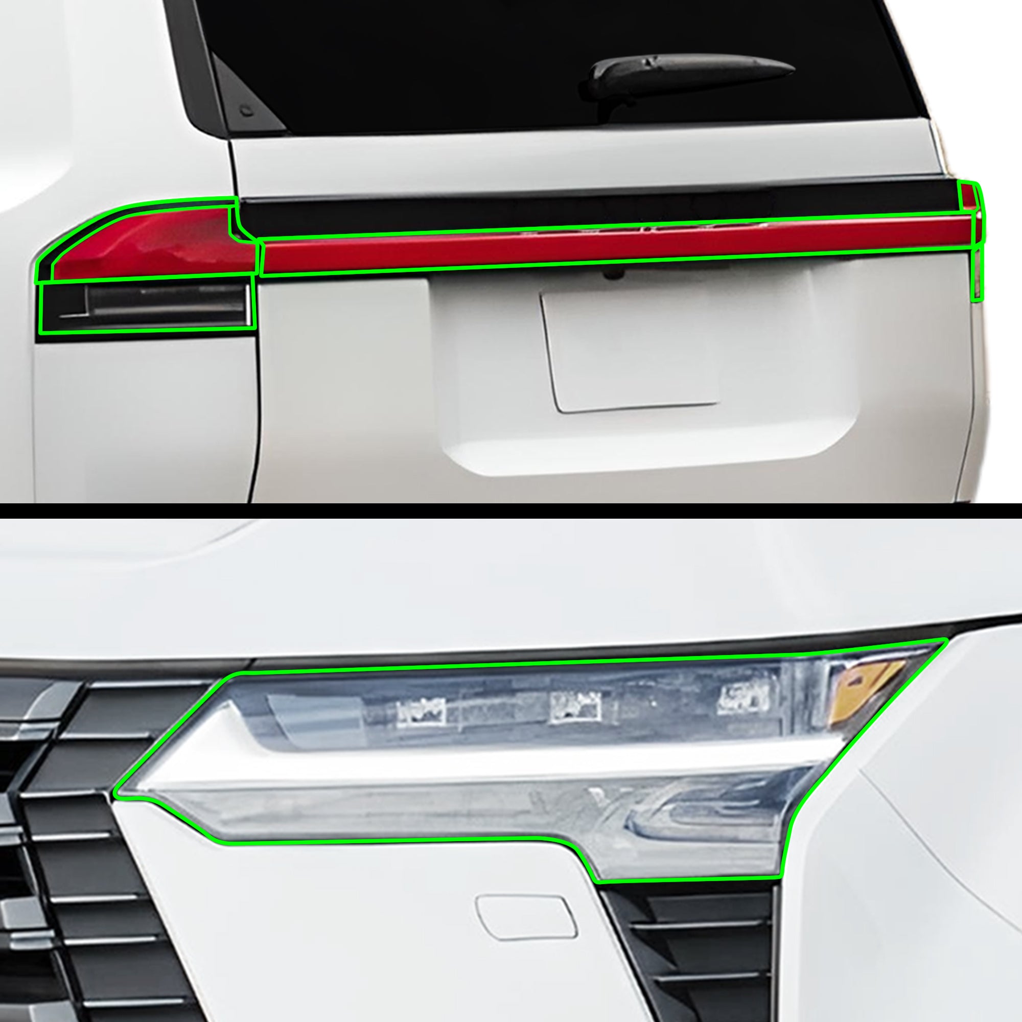 Fits Lexus GX 2024 - 2025 Full Headlight Taillight Precut Smoked PPF Tint Kit Film Overlay - Bogar Tech Designs
