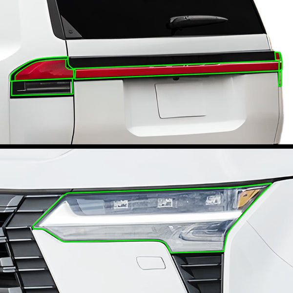 Fits Lexus GX 2024+ Full Headlight Taillight Precut Smoked PPF Tint Kit Film Overlay