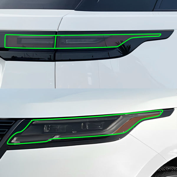 Full Headlight Taillight Precut Smoked PPF Tint Kit Film Overlay Fits Land Rover Range Rover Velar 2018+