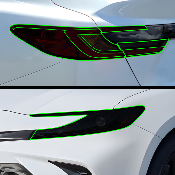 Fits Toyota Camry 2025+ Full Headlight Taillight Precut Smoked PPF Tint Kit Film Overlay 2025 - 2026 - Bogar Tech Designs