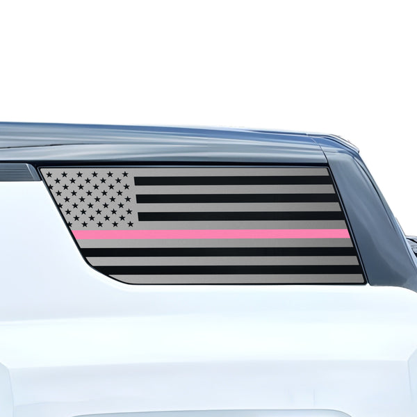 Fits GMC Hummer EV SUV 2024+ Quarter Window American Flag Vinyl Decal Stickers